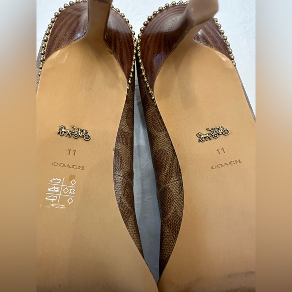 Coach Waverly Brown Logo Heels - Picture 6 of 7